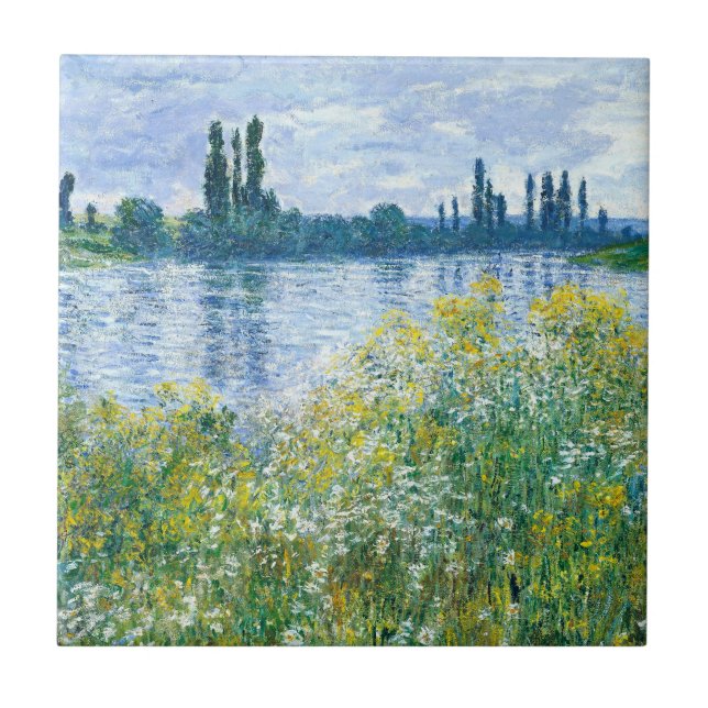 Carreau Claude Monet - Fleurs sur les banques (Devant)