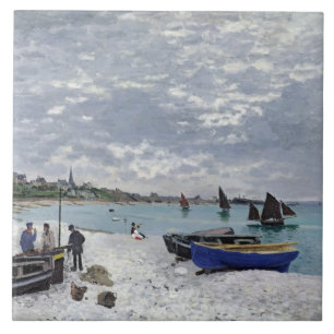 Carreau Claude Monet   La plage de Sainte-Adresse