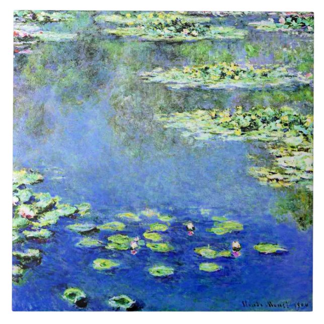 Carreau Claude Monet - Water Lilies, 1907, (Devant)