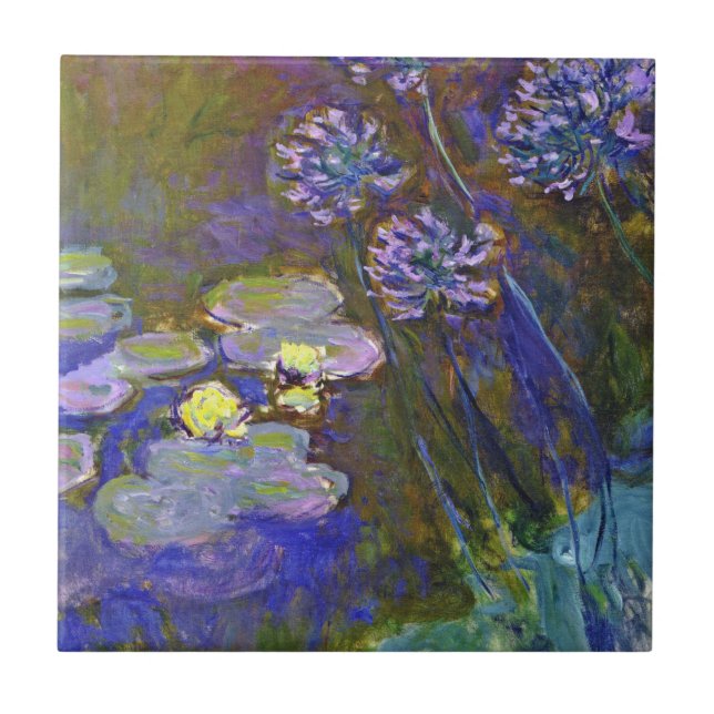 Carreau Claude Monet Water Lilies Agapanthus (Devant)