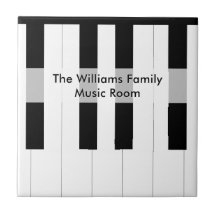 Clavier de Piano Nom de Famille Personnalisé Salle