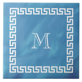 Carreau Clé bleue de Grec d'aquarelle