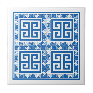 Carreau Clé grecque Motif Bleu Et Blanc Carrelage En Céram