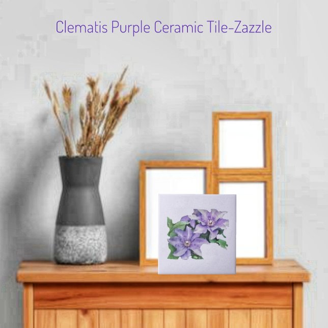 Carreau Clematis violet (Créateur téléchargé)