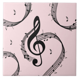 Carreau Climacic G Clef Music Rose