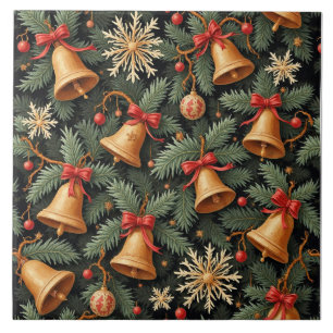Carreau Cloches de fêtes, motif décoratif.