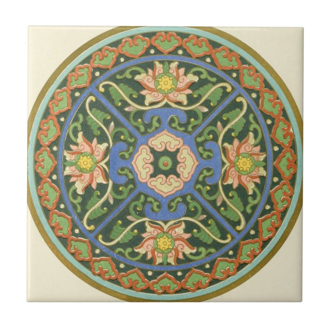Carreau Cloisonne Chine Patter Asiatique Oriental (Devant)