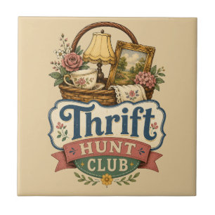 Carreau Club de chasse aux bonnes affaires Cottagecore vin