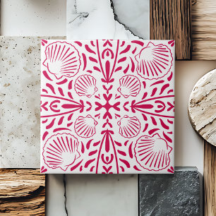 Carreau Coastal Rouge Cheashell Coral Kitchen Backsplasd