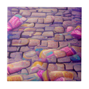 Carreau Cobblestones couleurs psychédéliques art graphique