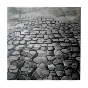 Carreau Cobblestones gris brouillard graver l'art graphiqu