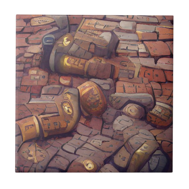 Carreau Cobblestones steampunk art graphique (Devant)
