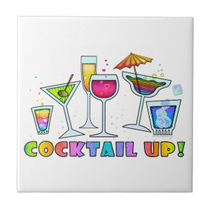 CARREAU COCKTAIL VERS LE HAUT DE TUILE EN VERRE - DESSOUS