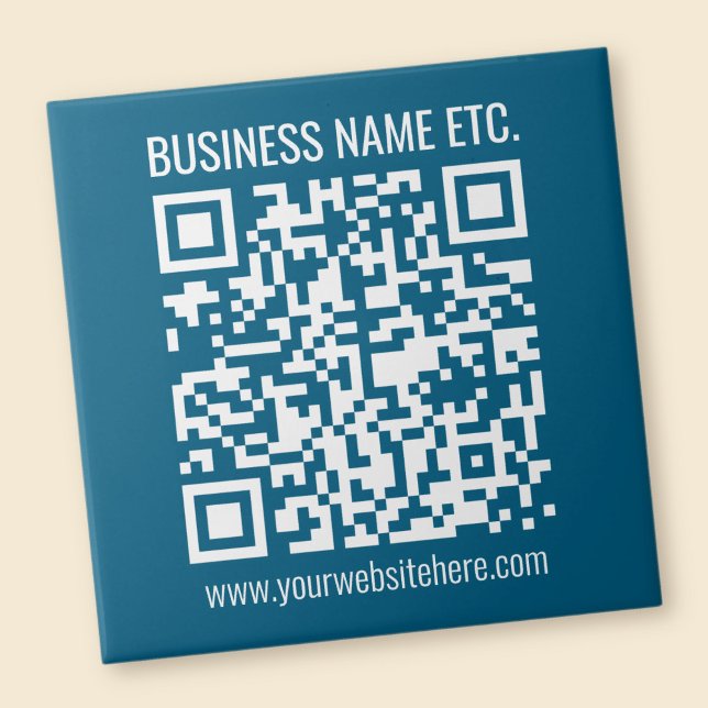 Carreau Code QR bleu océan modifiable (Créateur téléchargé)