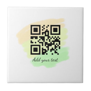 Carreau code QR personnalisé simple ajouter votre nom text
