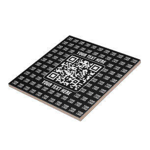 Carreau Code QR promotionnel (modifiable) plus motif de lo