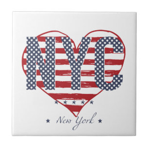 Carreau Coeur de drapeau américain de NYC