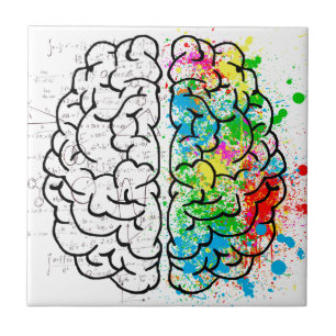Carreau coeur d'idée de psychologie de l'esprit cérébra