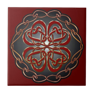 Carreau Coeurs celtiques de noeud