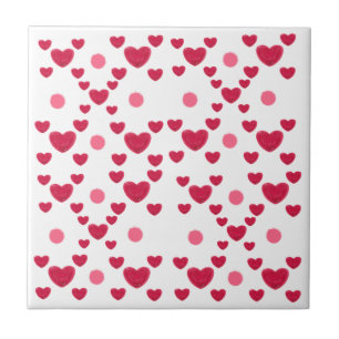 Carreau Cœurs en gelée 3D personnalisés & motif mignon à p