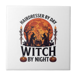Carreau Coiffeur Jour Sorcière Nuit Halloween Peigne Cisea