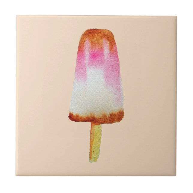 Carreau Cola popsicle mignon aquarelle d'été (Devant)