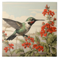 Colibri à gorge rubis, corps blanc et vert