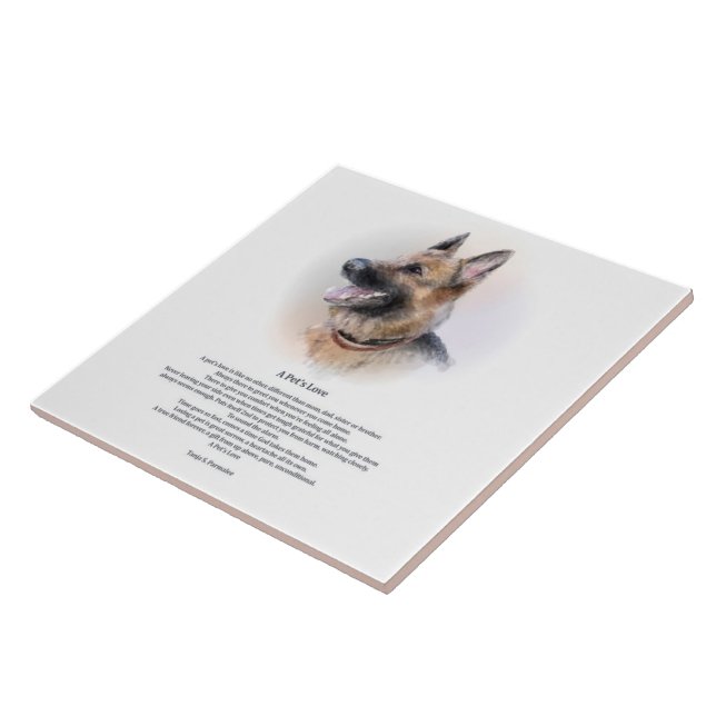 Carreau Collecteur de poésie de l'amour d'un animal (Côté)