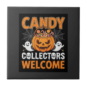 Carreau Collecteurs de bonbons Halloween Bienvenue Citroui