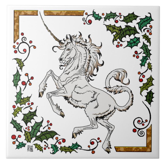 Carreau Collection 2014 de MinkMode : Grande tuile de houx (Devant)