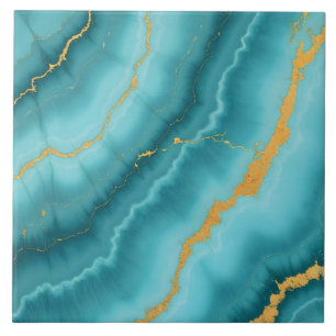 Carreau Collection de marbre bleu turquoise populaire