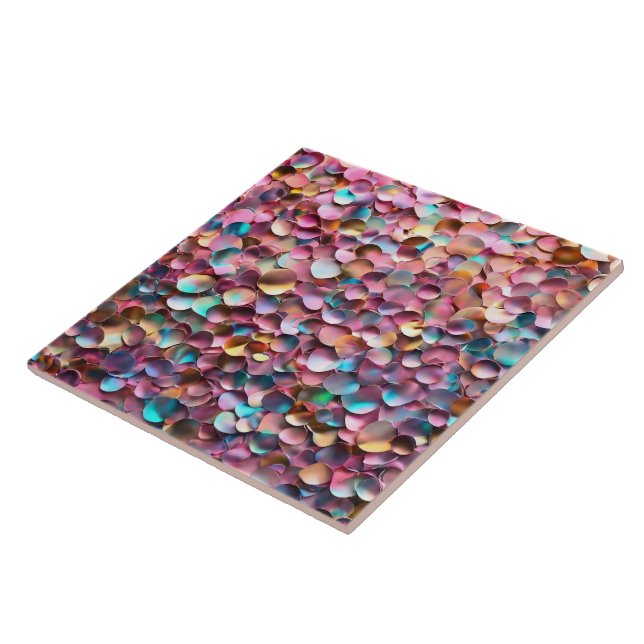 Carreau Collection Holographique Opal Parties scintillant  (Côté)