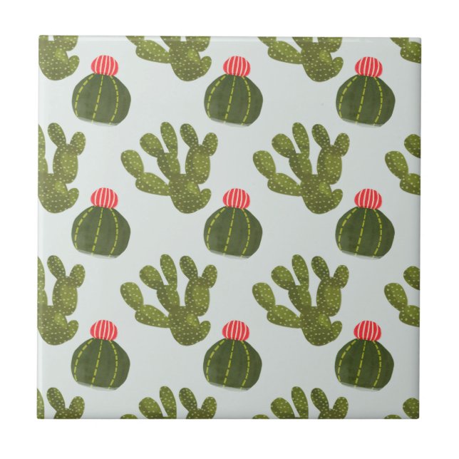 Carreau Collection Llamarama | Motif Cactus mignon (Devant)