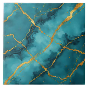 Carreau Collection tendance en marbre bleu turquoise