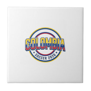 Carreau Colombie Football 2026 Football Gras Pays Typograp