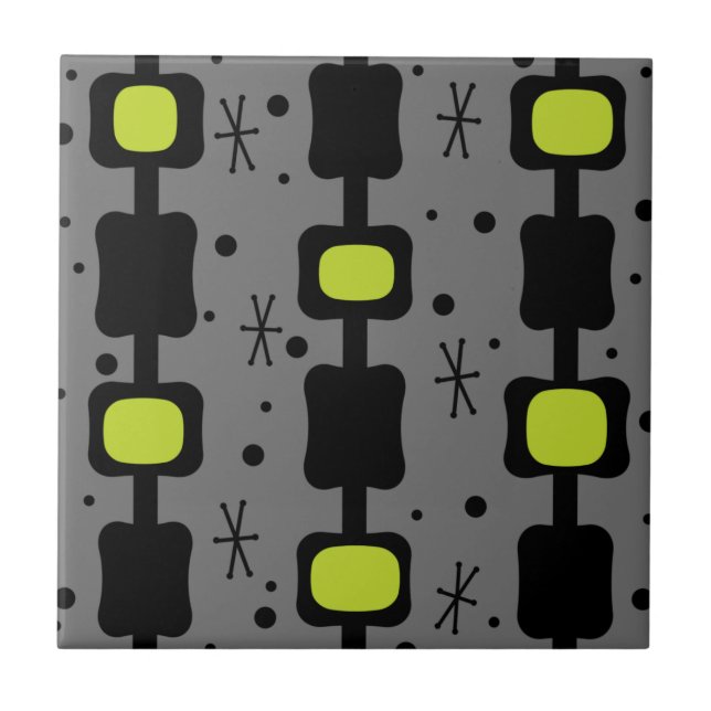 Carreau Colonnes Moyenne Rétro Boîtes Chartreuse (Devant)