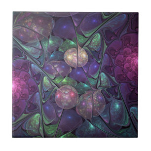 Carreau Coloré brillant Art Abstrait Fractal moderne