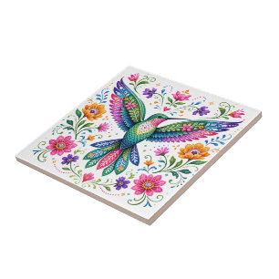 Carreau Colore colibri art Flok