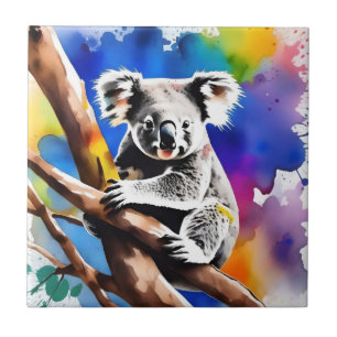 Carreau Coloré Koala Bear Aquarelle Splash,