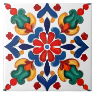 Carreau coloré, méditerranéen, mosaïque,