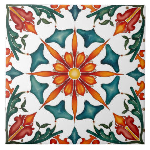 Carreau coloré, méditerranéen, mosaïque,