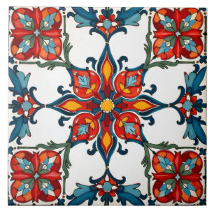 Carreau coloré, méditerranéen, mosaïque,