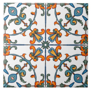 Carreau coloré, méditerranéen, mosaïque,