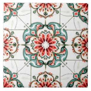 Carreau coloré, méditerranéen, mosaïque,