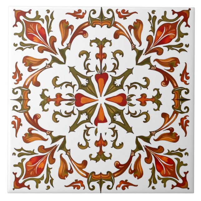 Carreau Coloré, Méditerranéen, mosaïque, Marocain, (Devant)