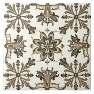Carreau Coloré, Méditerranéen, mosaïque, vert, neutre,