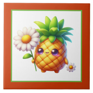 Carreau commerce artisanal maison fruit ananas céramique
