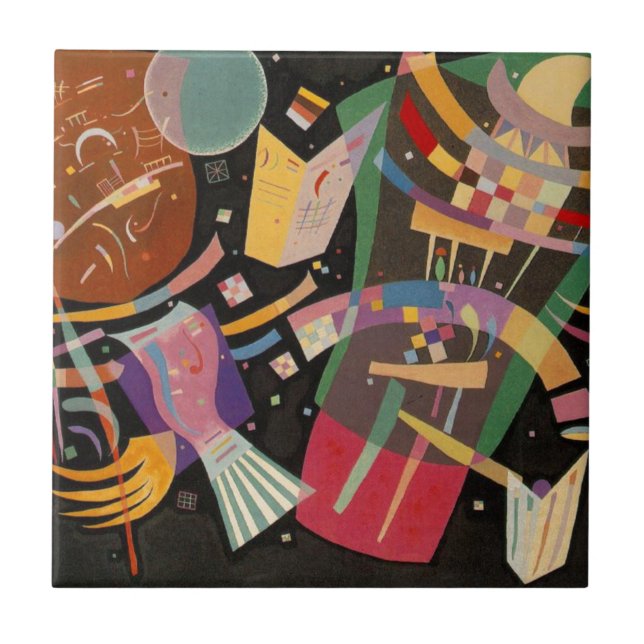 Carreau Composition Kandinsky X Oeuvre Abstraite (Devant)