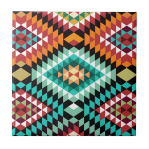 Carreau Conception colorée de motif africain