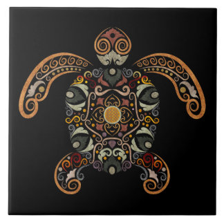 Carreau Conception colorée de tortues vintages